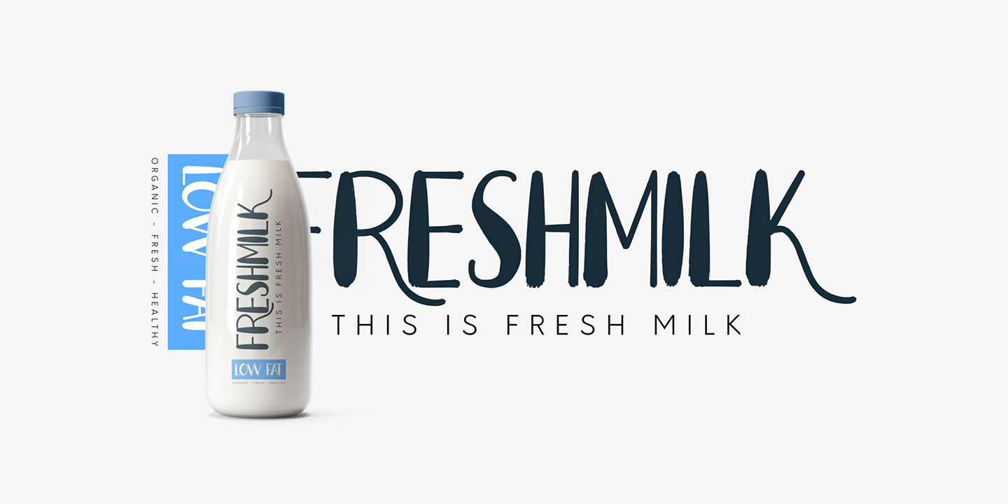 Пример шрифта Fresh Milk #8